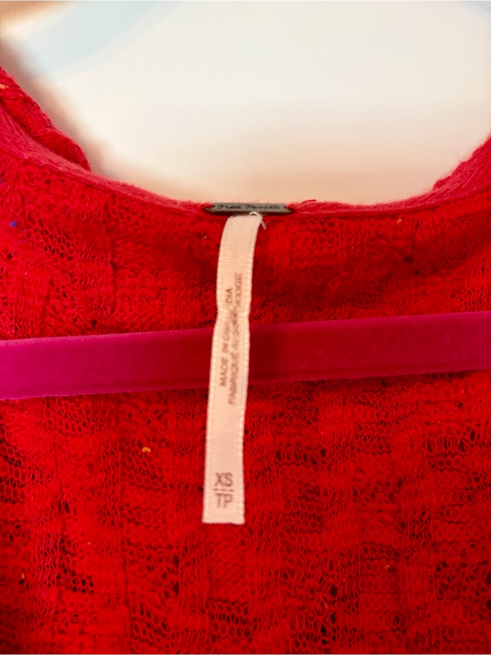 Free People Red Hooded Knit Sweater - Picture 6 of 11